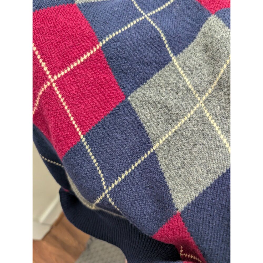 Orvis Lambswool Argyle Sweater Vest Men’s Large Preppy Dadcore Old Money Office - Picture 5 of 5
